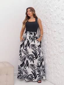 Solid Women's Long Skirt - 黑與白 - 查看 1
