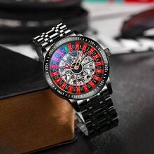 Dianpai Automatic Men's Watch, Luxurious Sports Wristwatch With Transparent Mechanism And Luminous Function, "Whirlwind" Model With Silicone Strap. - one-size - View 4