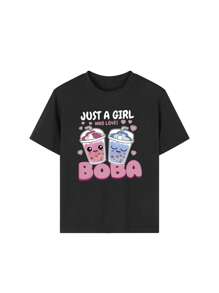 Set de 3 camisetas de manga corta, cuello redondo, estampadas y casuales para niñas, ropa de verano para estudiantes jóvenes - ¡Las camisetas coloridas traen alegría y felicidad a cada niño!
