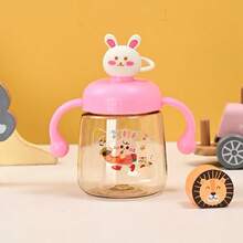 1 件婴儿训练吸管杯，适合 1-3 岁儿童，儿童吸管奶瓶 350 毫升和防漏水饮水杯带手柄 - 彩色 - 查看 10