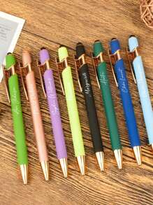 Penna personalizzata con incisione a mano - tradizionale - penna a inchiostro nero in metallo con nome, logo o messaggio inciso - regalo creativo e bello - confezione da 6/12 pezzi, decorazione per la casa, decorazioni natalizie multifunzionali, articoli per il ritorno a scuola