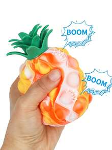 3D Ananas Quetschspielzeug, Bubble Pop Stressabbau Spielzeug, Fingerspielzeug, modisches Bubble-Popping-Spiel für Erwachsene und Kinder, Partydekoration Geschenk zu Weihnachten, Halloween, Entspannungsspielzeug für Jungen und Mädchen