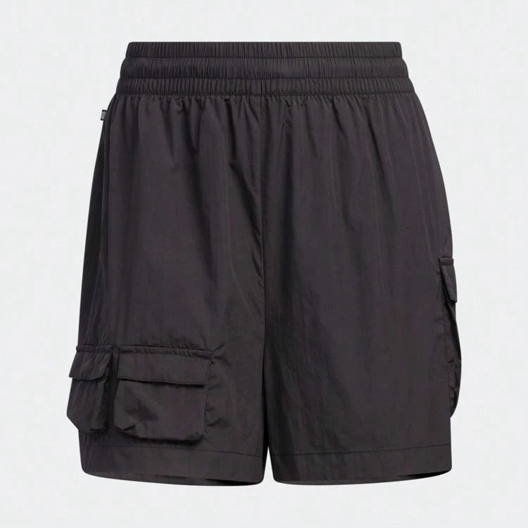 Adidas 女士休闲轻便纯色舒适运动短裤 HP0120，春夏款 - 黑色 - 查看 1