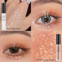 6Pcs Liquid Glitter Eyeshadow Eyeliner, Korean Makeup, Bling Under Eye Shadow, Shimmer Eye Make Up Valentine's Gift Set,Long Lasting,Quick Drying & Pigmented Loose Glitter Glue For Crystals Makeup - Liquid Glitter Shining Colors - View 5