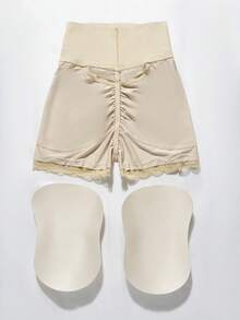 1piece Plain Casual-Comfy Casual-Casual Knitwear Shaping Pants - Màu be - Xem 6