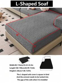 1pc Stretch Sofa Cover, Universal Four Seasons Anti-Slip Anti-Splash Full Wrap Fabric Thicker Sofa Seat Cushion Cover, Machine Washable Sofa Throw Blanket, Dustproof And Dirt-Resistant Home Decor Pet Friendly Protector Fits L-Shaped Sofa And 1/2/3/4 Seater For Bedroom, Office, Living Room