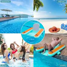 Inflatable Pool Float Lounger For Adults, Water Floating Chair Pool Float Raft With Cup Holder And Backrest For Swimming Pool, Lake, Party And Beach - Mint Green - View 5
