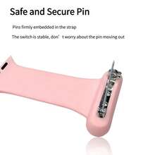 表带兼容 表链 38 毫米 40 毫米 41 毫米 42 毫米 44 毫米 45 毫米 46 毫米 49 毫米，带别针的表链，适用于 Series 10/9/8/7/6/SE/5/4/3/2/1/Ultra 的柔软硅胶替换表带 - 38/40/41/42(S10)mm - 查看 2