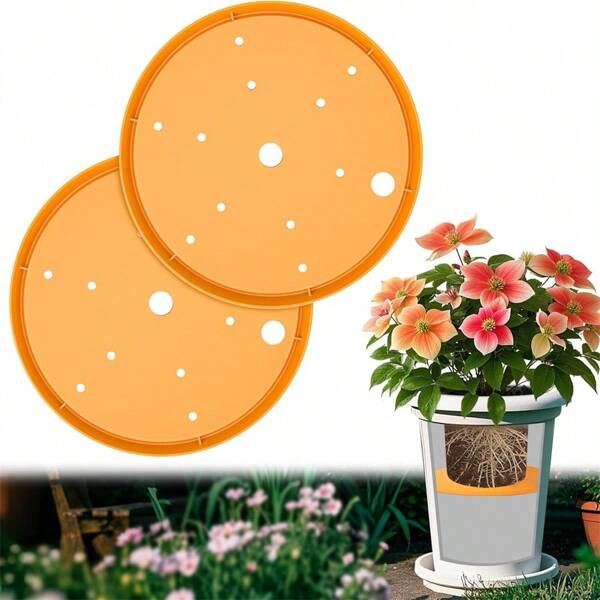 Planter Inserts For Large Pots, 10" Round Plastic Planter Insert With Drainage Holes For Place Inside Planters To Use Less Potting Soil For Tall Flower Pots Plant Containers (10inch)