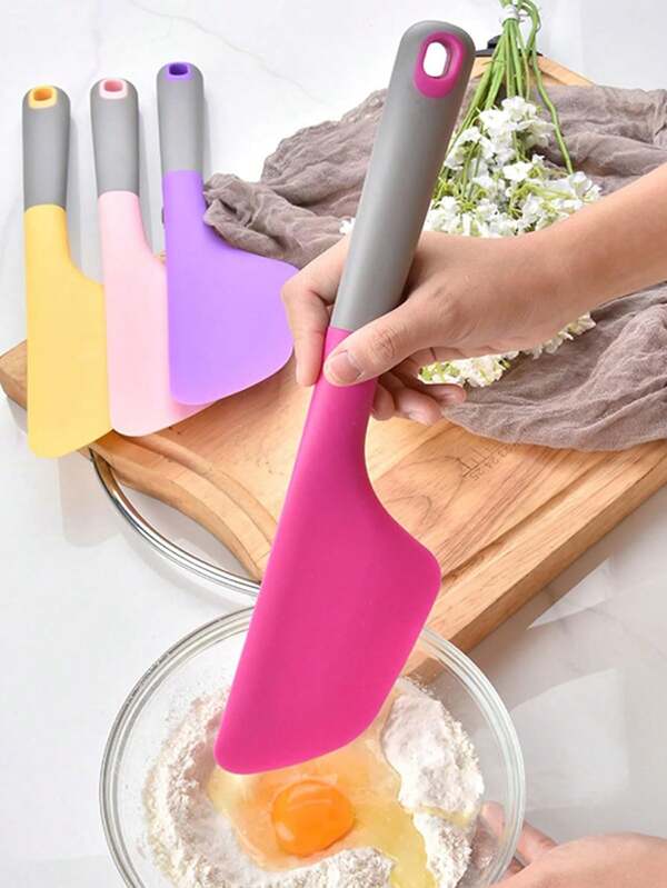 Spatola in silicone multiuso - Resistente al calore, antiaderente, raschietto per cottura e padella con manico antiscivolo, utensile da cucina extra large per mescolare, girare frittate, decorare torte (opzioni di colori multipli)
