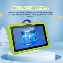 Tablette pour enfants de 7 pouces / processeur quadricœur 1,3 GHz / Android 13 MTK8321 / résolution IPS haute définition 1280 x 800 / caméra 2 Mpx + 5 Mpx / batterie 4 000 mAh / compatible WiFi et contrôle parental / jeux éducatifs / boîtier en plastique ABS et silicone BDF C8 (inclus : boîte d'emballage, câble de données, manuel, OTG, épingle pour carte)