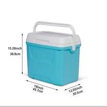 48 QT Laguna Hard-Sided Ice Chest Cooler, Aqua Blue And White
