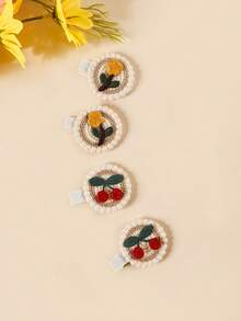 10 st. bedårande hårspännen i jordgubb, körsbär och solros för baby och barn, lämpliga för fotografering, bröllop, fest, vardagskläder, nyår, alla hjärtans dag, skolstart - Multifärgad - Visa 7