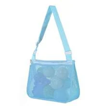 1pc Mesh Beach Bag, Kids Shell Storage Bag, Beach Shell Bag For Boys And Girls, Swimming Accessories, Suitable For 3-12 Years Old Children (The Bag Runs Small, Suitable For 2-12 Years Old Kids)