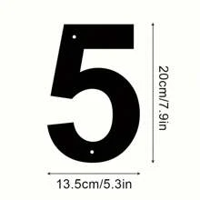 1pc Vintage Style Large Metal House Number - Durable Cast Iron Mailbox Number With Rust-Resistant Finish, Easy-To-Install Wall Mounted Design, Customizable Street Address Sign For Outdoor Decoration, Available In 0-9 Numbers