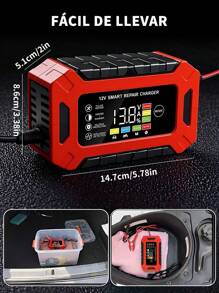 WTECH Cargador Rápido Para Inteligente Batería De Coche 12v 6a