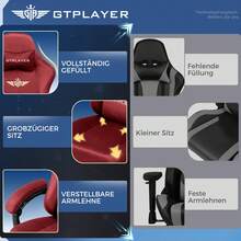 GTPLAYER Gaming Chairs - Đỏ - Xem 8