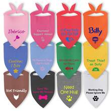 Customizable Pet Bibs, Dog Bandanas, Cat Scarves - Choose Name, Text, Fonts, Colors - Personalized Accessories With Diverse Options - Multicolor - View 2