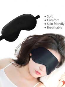 Silky Sleep Eye Mask, Blackout Elastic Travel Nap Eye Mask, Pure Mulberry Silk Sleep Eye Mask, Double-Layer Silk Filled, With Elastic Strap, Ideal Gift For Friends And Partners. Suitable For Relaxation, Travel, Insomnia And Business Trips, Thickened Eye Mask, Essential For Autumn And Winter. - Multicolor - View 5