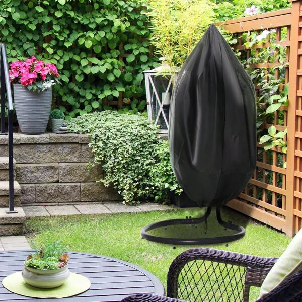 Hängesessel Schutzhülle wasserdicht 210D Oxford Abdeckung für Hängekorb Ø115 x 190H cm, strapazierfähig und wetterfest