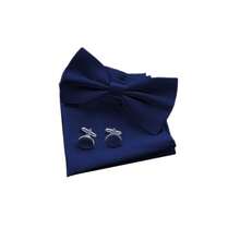 1 zestaw Męski Poszetka , Spinki do mankietów , I Muszka Komplety Biżuterii Odpowiedni Dla Wesela  I Imprezy