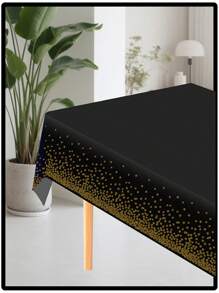 1pc Disposable Plastic Tablecloth, Waterproof And Stain-Resistant, Decorative Home Item