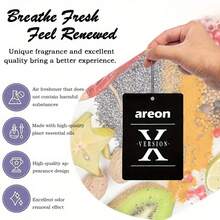 3/60pcs Our High-Quality [Shape X] Car Air Fresheners, Which Can Be Used As Decorations For Car Rearview Mirrors, Are Available In Sets Of There Are Eight Scents To Choose From, Bringing A Refreshing Aroma Throughout The Day.