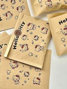 Sanrio 5/10 pezzi di borsette di stoccaggio in pelle di mucca a tema Hello Kitty, borsette per bracciali, borse carino da cartone animato, buste regalo, buste a bolle autoadesive, buste per imballaggio e stoccaggio