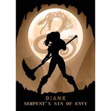 1 件日本动漫七宗罪可爱帆布画海报儿童房间客厅复古抽象艺术家居墙壁装饰图片礼物可选框架