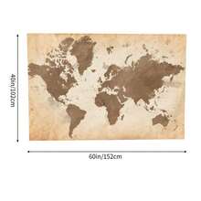 Map Of The World  40x60 Inch Horizontal Wall Tapestry 100% Polyester Ideal Decor For Living Room Bedroom Dorm Boho Style Home Decor - Black - View 5