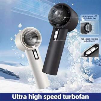 1 Box Portable Handheld Fan With Adjustable Wind Speed Buttons, Suitable For Outdoor, Desktop, Office Uses