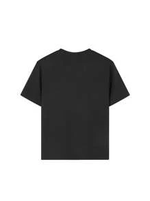 Set de 3 camisetas de manga corta, cuello redondo, estampadas y casuales para niñas, ropa de verano para estudiantes jóvenes - ¡Las camisetas coloridas traen alegría y felicidad a cada niño!