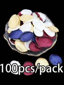 (100pcs/Pack)Hot Edged Silk Rose Petals, Wedding, Festival, Party Decoration, Desktop Decoration, Handmade Simulated Petals