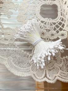 Mini Pearl Double Heads Flower Stamen Pistil Handmade Artificial Flowers, Suitable For Wedding Decoration, Bridal Backdrop Props, Bouquets, Boutonnieres, Corsages, Wedding Arches, Party Decor - Multicolor - View 11