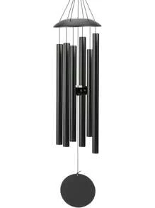 28" Wind Chimes For Outside With Clear & Crisp Sound, Coolest Metal Windchimes Outdoors With Pine Wood Striker, Unique Gift For Mom, Garden Decoration(Black)