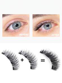 MAGEFY 1 对 CC 卷翘睫毛，自然外观，无需胶水磁性睫毛磁性睫毛套装，易于佩戴和取下，自然外观，3D 自然漫画睫毛蓬松纤细柔软睫毛假睫毛假睫毛条 - 自然纖長款 - 查看 7