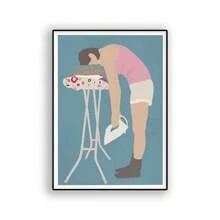 1pc Laundry Day Art Poster Good Quality Prints And Posters Vintage Room Home Bar Cafe Decor Aesthetic Posters Waterproof Paper ,Wall Art With Frame