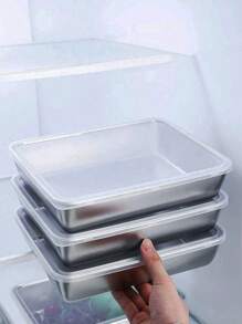 1/2/3 Stücke Edelstahl Lebensmittel Aufbewahrungsbehälter Set mit Einzeldeckel - Große Kapazität, wiederverwendbare quadratische Bento Boxen, auslaufsichere Lunch Box Aufbewahrungsschalen für Büroarbeiter, Restaurants, Fitnessstudios