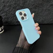 Apple i Phone 15, 14, 13, 12, 11, XR, X, 8, 7 Plus Pro Maxに対応した、創造的なニッチな、ソリッドカラーの半カバー、肌触りの良い、全面保護、落下防止ケース。 - オレンジ - チェックする 8