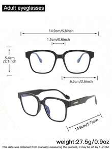 一副男士亚克力休闲大框时尚眼镜，适合日常阅读和通勤。 - 彩色 - 查看 9