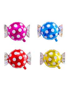 10pcs 18inch Round Candy Balloons Windmill Balloon Lollipop Helium Balloons Christmas Candy Balloon Christmas Decorations Wedding Birthday Party Decorations,Christmas - Multicolor - View 14