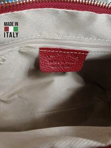 Women's Shoulder Bag. Made In Italy. Made Of Genuine Leather. Travel, Business Trip, Vacation, Work, Commuting, Light Luxury Style. Y2k. Retro, Fashionable, Popular. Lightweight. Versatile. Multiple Colors Available.