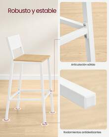 Kitchen Chairs - White - View 6