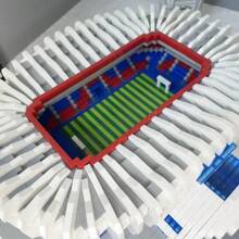 Set de blocuri de construcție pentru stadioane sportive de renume mondial - Model arhitectural de stadion de fotbal în miniatură, jucărie DIY cu microblocuri pentru fani ai sportului