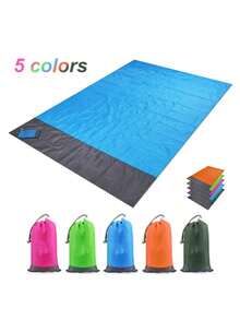 1pc Mini Pocket Picnic Blanket, Pocket Blanket 200 X 210 Cm/140x 200 Cm, Lightweight Waterproof Beach Mat, Sand-Free Foldable Floor Mat, For Outdoor Camping, Hiking, Parks, Gardens, Beaches