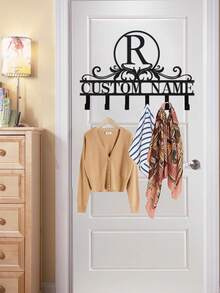 Personalized Key Holder Wall Mount - Custom Family Name Key Holder For Wall, Metal Key Rack Hook Organizer, Coat Rack, Key Hanger Wall Decor For Kitchen, Entryway, Bedroom, Hallway,Chic Autumn