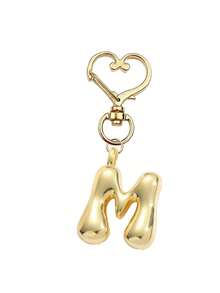 Colgante de letras del alfabeto en forma de burbuja lindas charms - Colgante de cristal de la suerte, letras de amor con cierre dorado de A a Z, colgante de aleación brillante para bolso y mochila - Regalo perfecto para cumpleaños y ocasiones especiales, llavero anillo colgante para bolso mochila coche, accesorios de billetera y bolso para mujeres y niñas - Dorado - Ver 22
