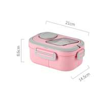 [Conjunto de Marmita Térmica] 2 Peças Conjunto de Marmita com Grade Multicamadas - Marmita para Adultos de 1200ml com Talheres, Reutilizável, Adequado para Escola, Escritório, Piquenique ao Ar Livre, Material Seguro, Suprimentos Escolares
