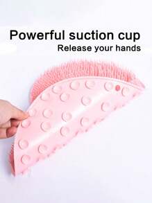 1pc/2pcs Silicone TPR Bath Massage Mat, Foot Massage Brush, Wall-Mounted Bathroom Back Scrubber With Suction Cup