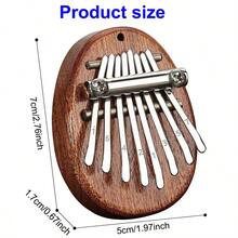 1pc Mini Kalimba Thumb Piano - Handmade Solid Wood Portable Instrument With Strap And Hanging Rope, Perfect Gift For Music Beginners, Valentine's Day, Birthdays, And Parties (Pendant Keychain/Bag Accessory)